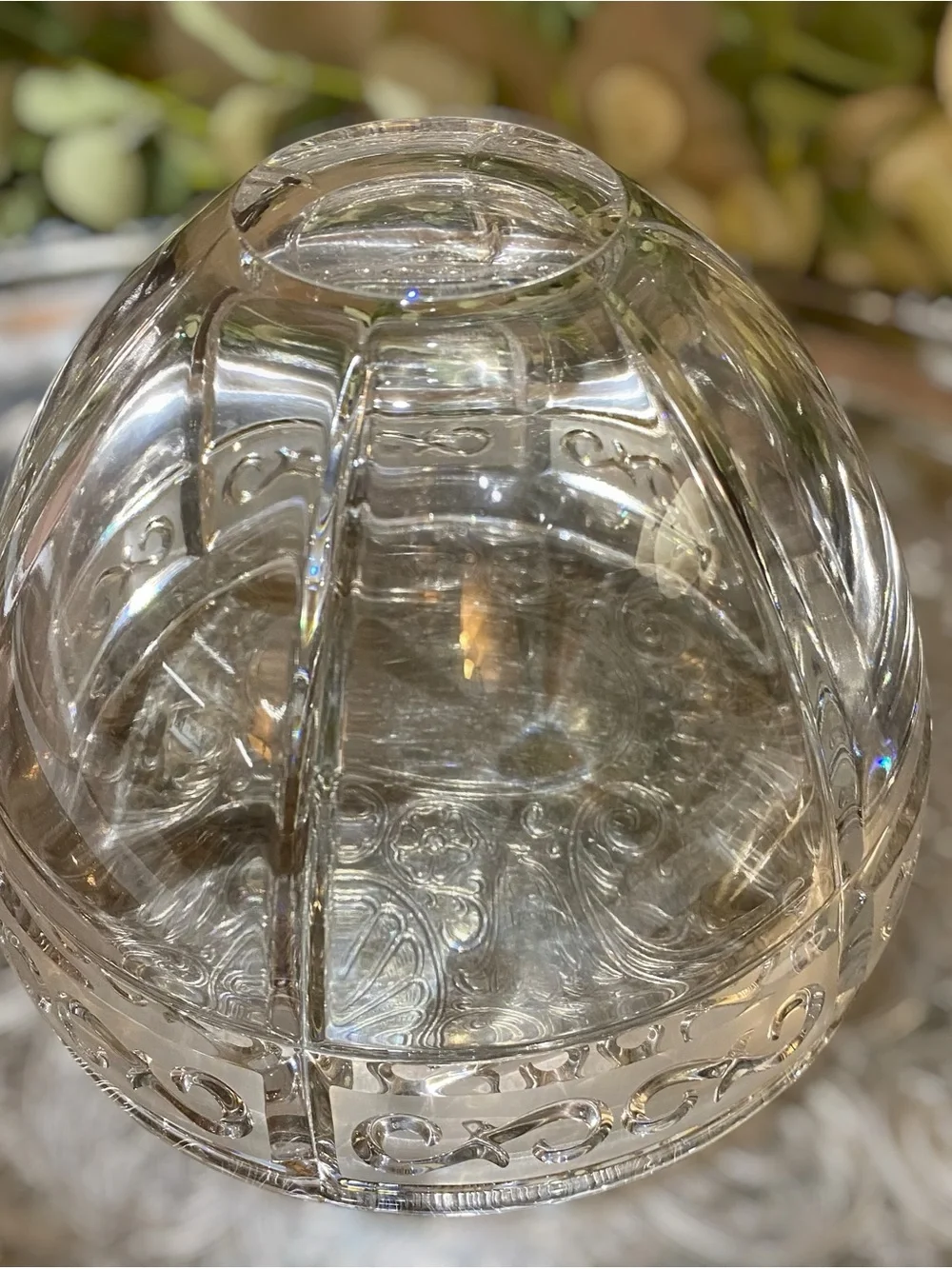Vintage Marquis by Waterford Arabesque Crystal Fruit Bowl Signed - Picture 10 of 12
